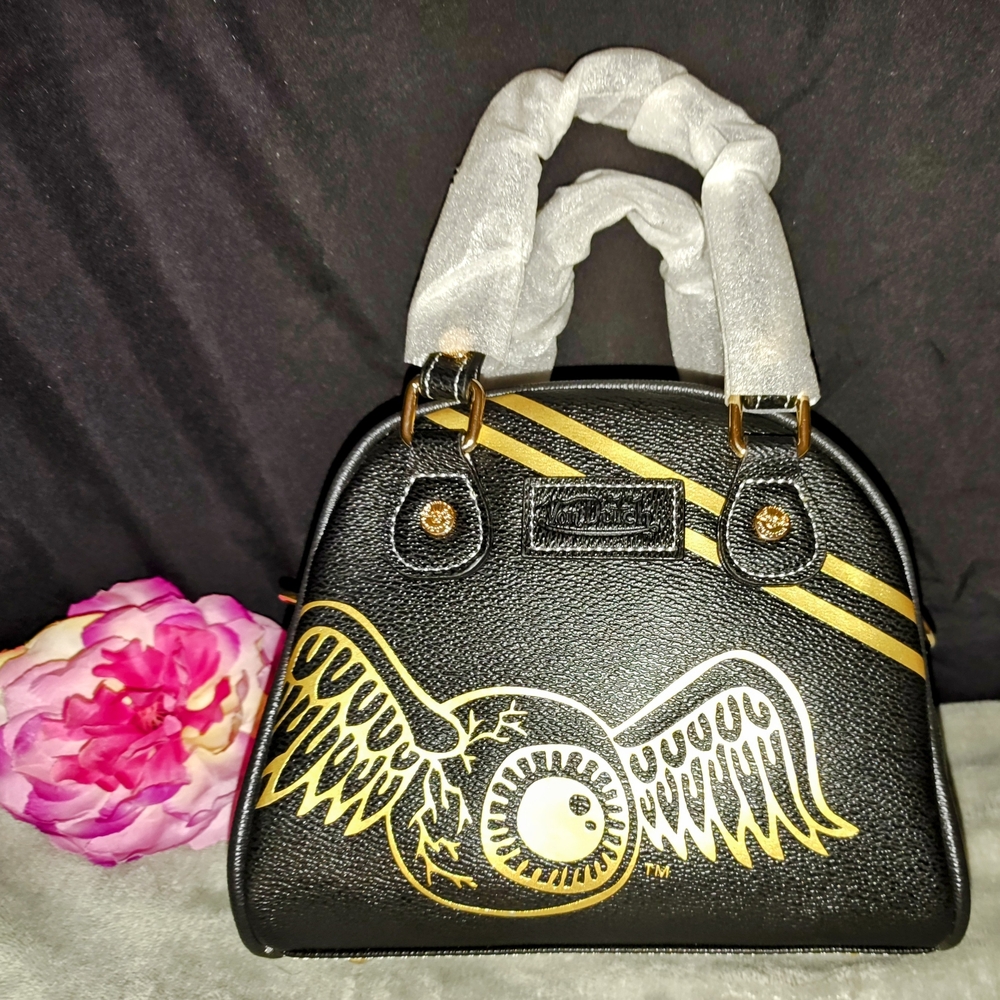 Original Size Von Dutch Black and Gold Flying Eye Rally Bowling Bag